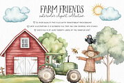 Watercolor Farm Clipart, an Animal Illustration by ClipArtCharm (Thumbnail 5 of 5)
