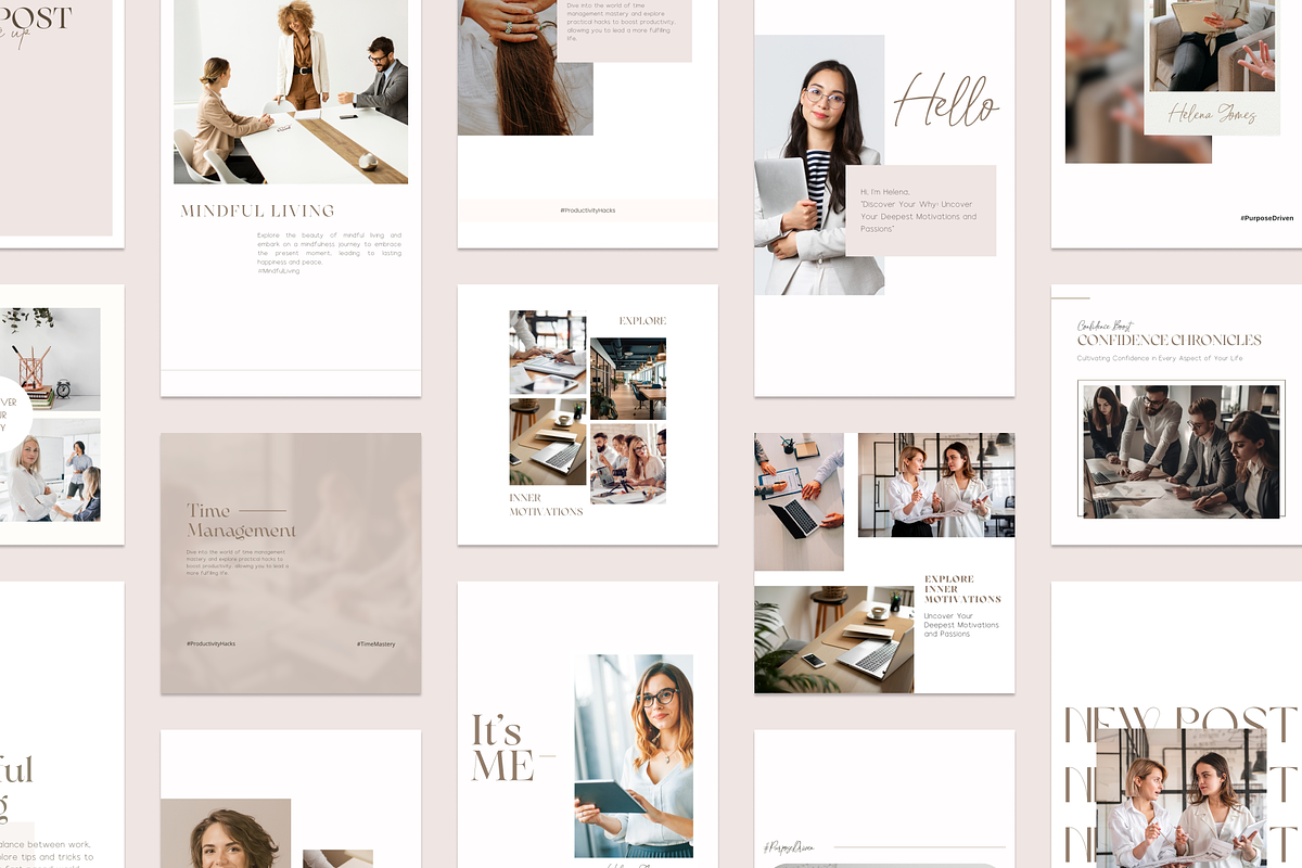 Coach Instagram Canva Templates, a Social Media Template by ...