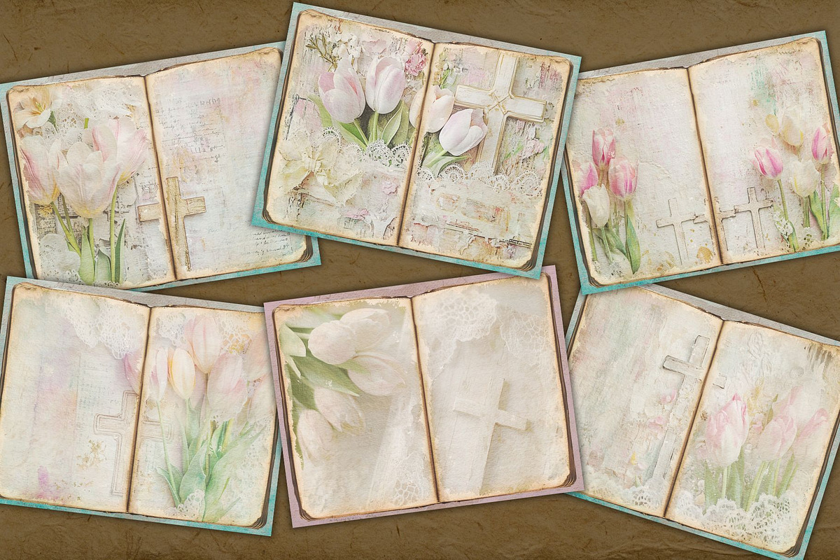 Religious Easter Spring Junk Journal, a Background Graphic by JoDitt Designs (Photo 2 of 4)