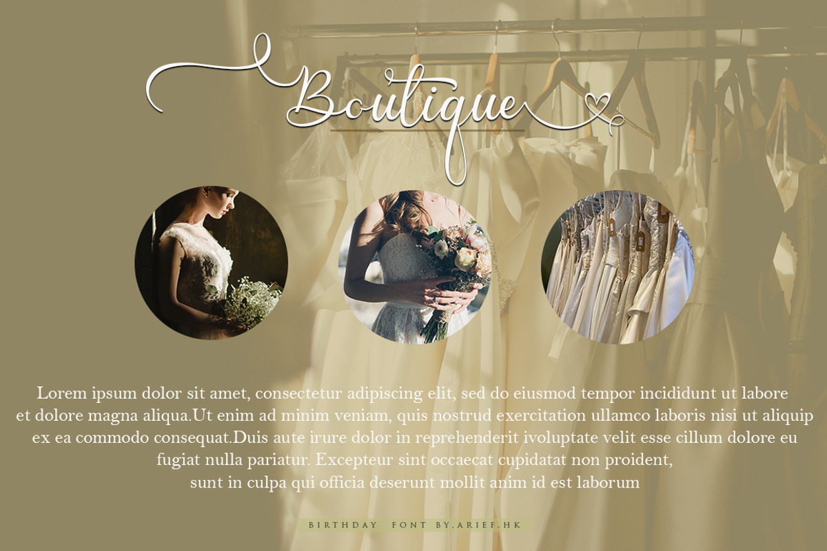 Birthday Script, a Script Font by ALIVECREATIVE (Photo 2 of 7)