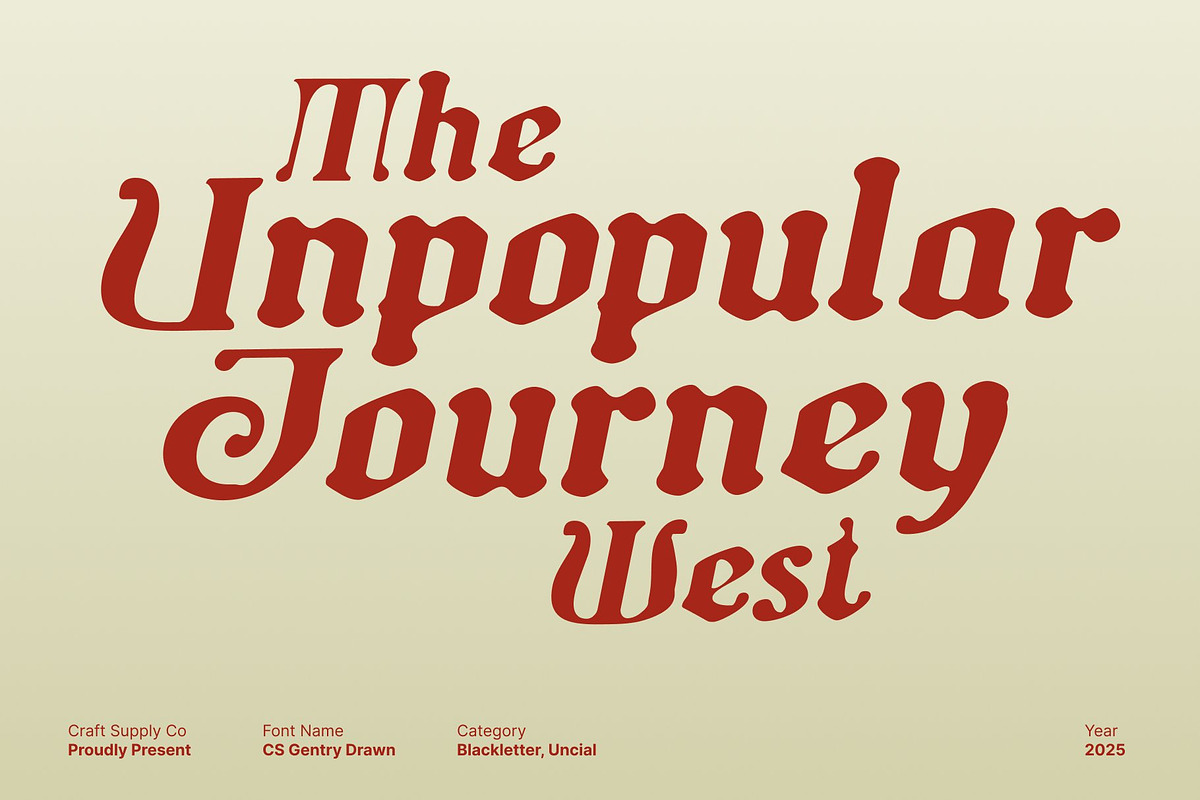CS Gentry Drawn, a Blackletter Font by Craft Supply Co. (Photo 6 of 8)