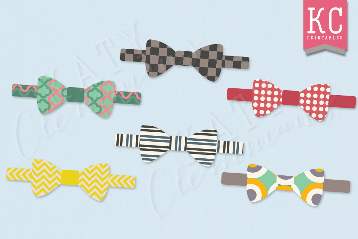 Trendy Ties clip art pack, an Illustration by Katy Clemmans (Photo 3 of 5)