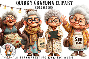 Quirky Grandma Clipart, an Illustration by OK Design (Thumbnail 1 of 6)