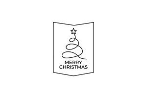 Fluid Layered Christmas Tree Logo, a Branding & Logo Template by Vectorium Studio