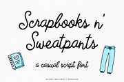 Scrapbooks n' Sweatpants Font, a Script Font by Miss Tiina (Thumbnail 1 of 3)