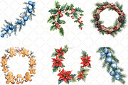Festive Garland Clipart Bundle, an Illustration by Black Bird Studio (Thumbnail 6 of 6)