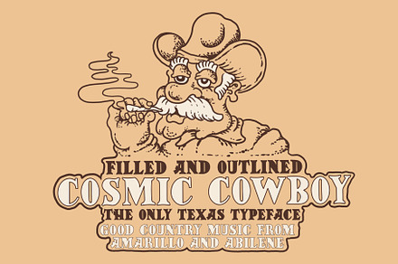 Cosmic Cowboy by TWRUSHING, a Serif Font by TWRUSHING