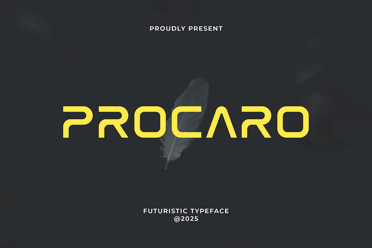 Procaro Modern Tech Font, a Sans Serif Font by Artiveko (Photo 1 of 8)