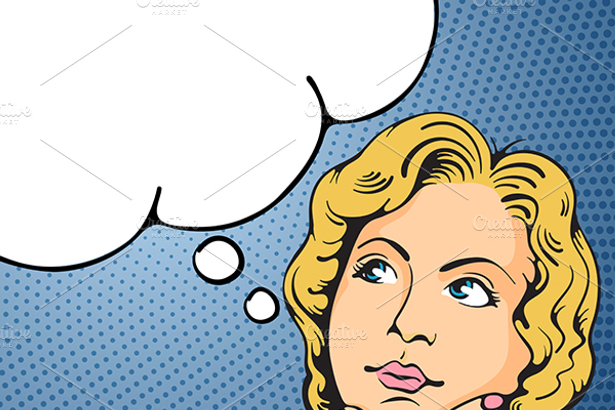 Thinking Woman Concept, a Person Illustration by Vector beauty (Photo 2 of 3)