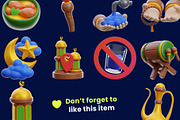 Ramadan 3D Icon pack vol 2., a Food & Drink 3D Model by orenjidesign (Thumbnail 8 of 8)