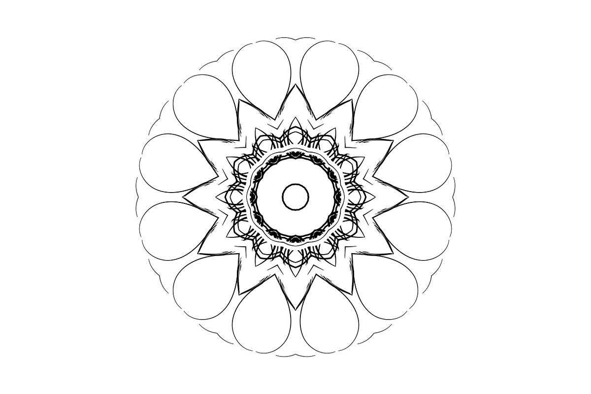 Modern Black and White Mandala Pack, a Decorative Illustration by NJ Himel (Photo 100 of 101)