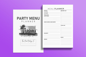 Party Menu Planner - KDP Interior