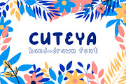 CUTEYA handwritten cute font, a Font by Nonceni (Thumbnail 1 of 19)