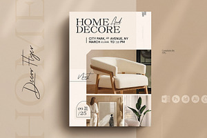 Interior Flyer Design Template, a Flyer Template by ArtisanaAura
