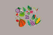 Vegetables, vector, a Food Illustration by Olha Kalyta (Thumbnail 10 of 10)