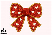 Yarn Faux Embroidery Valentine Bow P, an Illustration by Daily.Designs (Thumbnail 1 of 5)