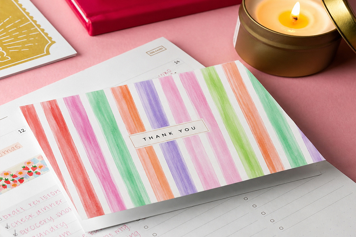 Six Colourful Stripe Pattern, a Pattern Graphic by Waterystrokes (Photo 6 of 7)