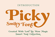 Picky Smiley Font, a Sans Serif Font by Wow Magic (Thumbnail 1 of 3)