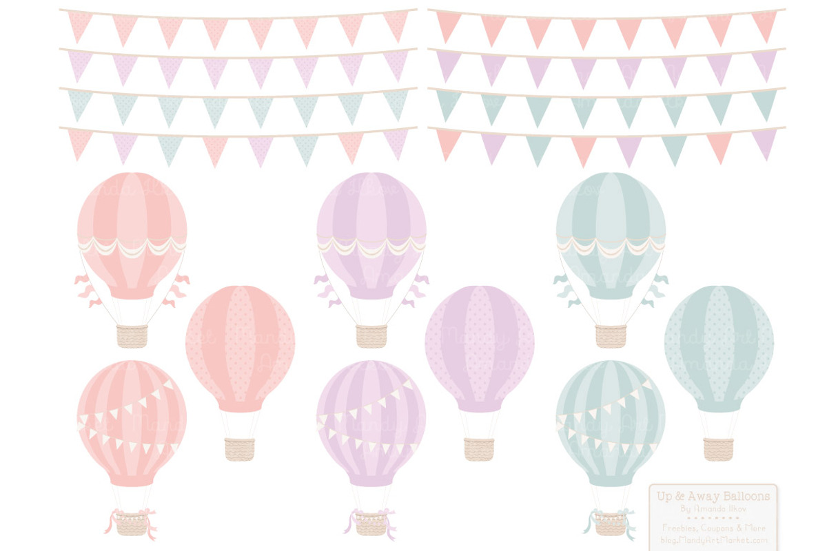 Pastel Balloons and Papers, an Illustration by Amanda Ilkov (Photo 4 of 5)