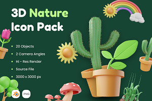 3D Nature Icon Pack