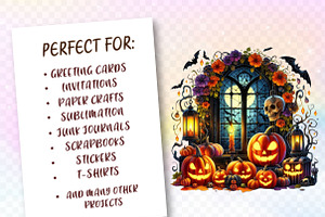 Window Halloween Sublimation Clipart