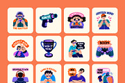 Gaming Stickers Set, an Emoji Icon by Brickclay (Thumbnail 8 of 8)