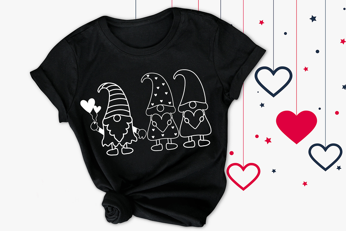 Valentine Gnomes SVG Bundle, a Graphic by CraftlabSVG