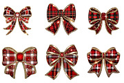 Glitter Christmas bow clipart, an Illustration by CreationArt (Thumbnail 2 of 5)