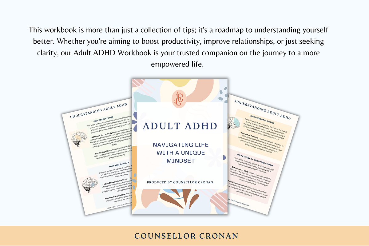 ADHD Adult Workbook and Planner, a Print Template by CounsellorCronan (Photo 7 of 7)