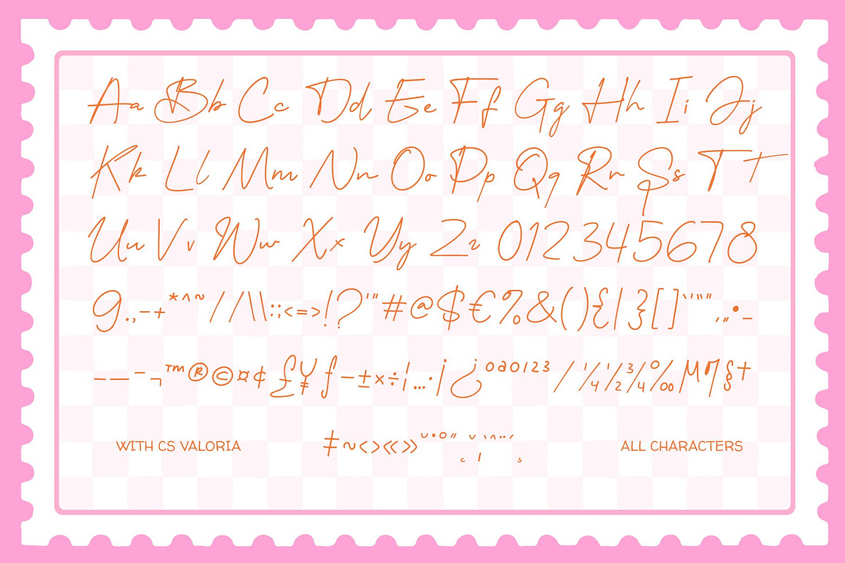 CS Valoria – Handwritten Script Font, a Script Font by Craft Supply Co. (Photo 8 of 8)