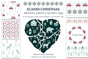 Scandi Christmas. Modern cozy winter, a Pattern Graphic by KomannaArt (Thumbnail 1 of 8)