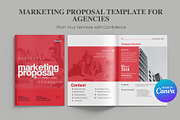 Canva Marketing Proposal Template, a Brochure Template by Oshin Design (Thumbnail 1 of 8)