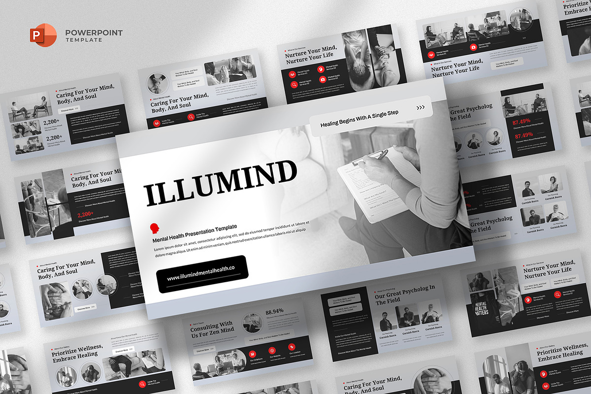 Mental Health Powerpoint Template, a Presentation Template by fluffstudio (Photo 1 of 4)