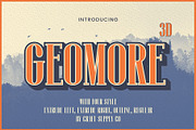 Geomore 3D, a Serif Font by Craft Supply Co. (Thumbnail 1 of 8)