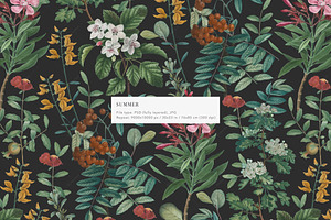 Botanical Summer Floral Pattern