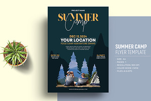 Summer Camp Flyer Design Template