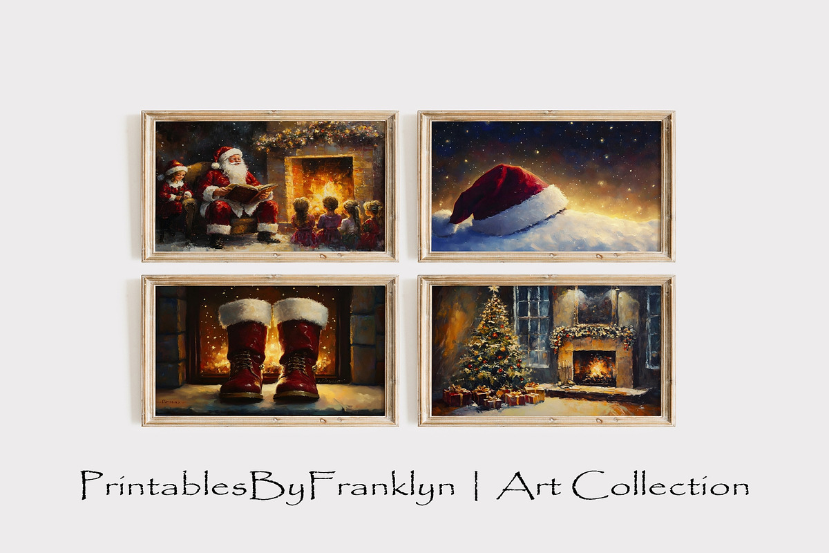 Santa Claus Set Wall Art Bundle, a Holiday Photo by PrintablesByFranklyn (Photo 1 of 8)