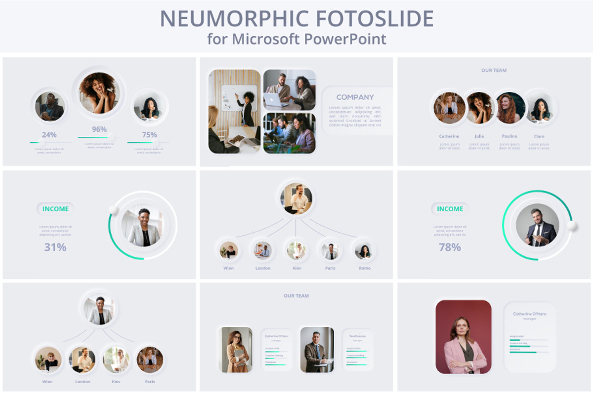 Set Neumorphic Animated Template, a Presentation Template by Infographics project (Photo 10 of 13)