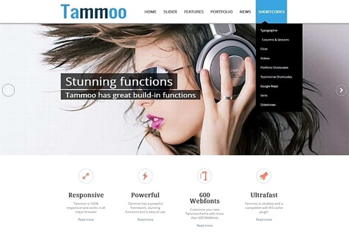 Tammoo - Responsive WP Business, a WordPress Template by 7Theme