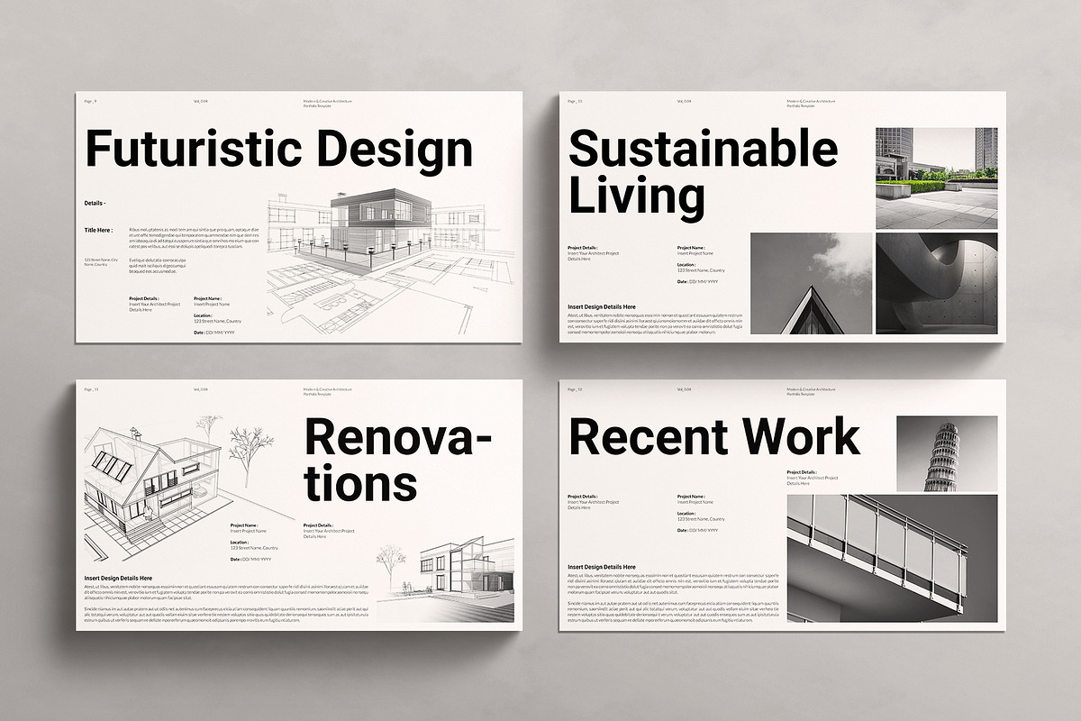 Architecture Portfolio Presentation, a Presentation Template by E-Type (Photo 4 of 6)