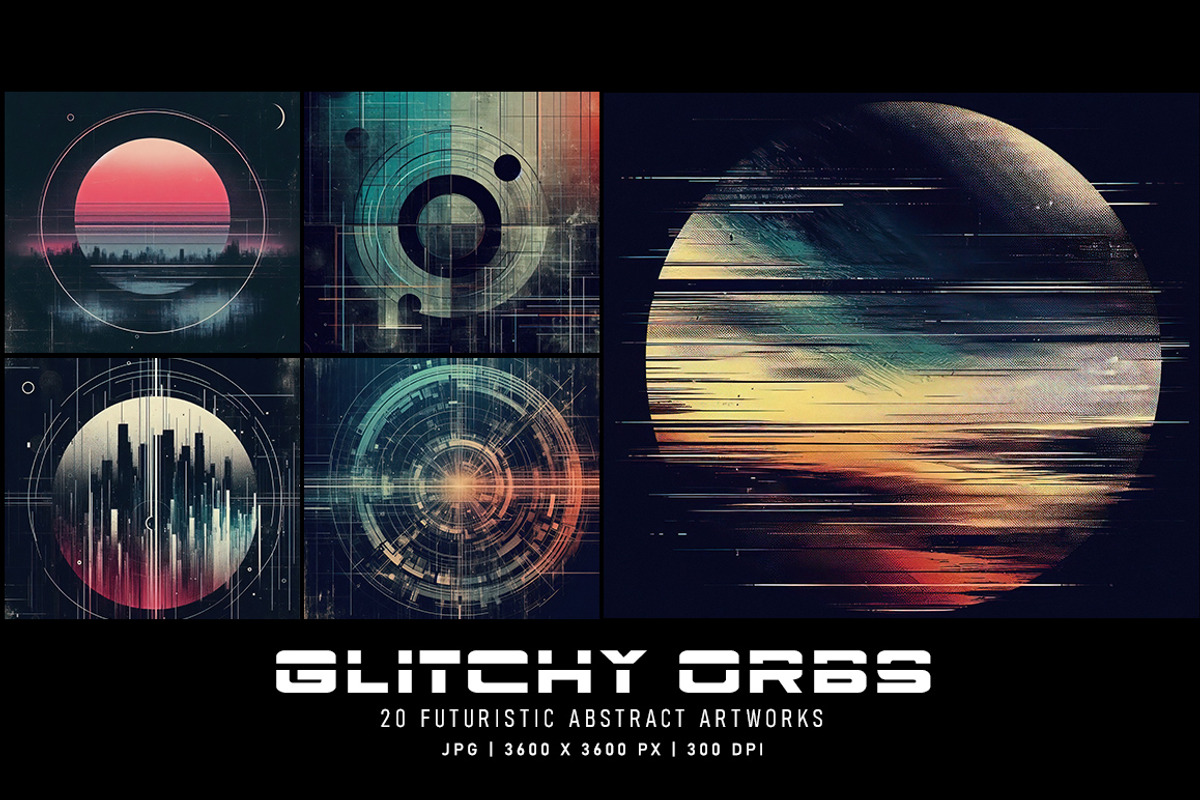 Glitchy Orbs, a Background Graphic by Digital Art Creations (Photo 3 of 8)