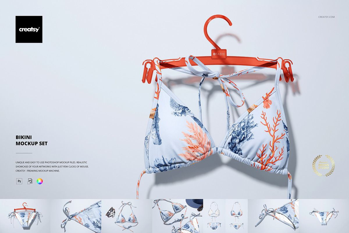 Bikini Mockup Set, an Apparel Mockup by creatsy5 (Photo 1 of 16)