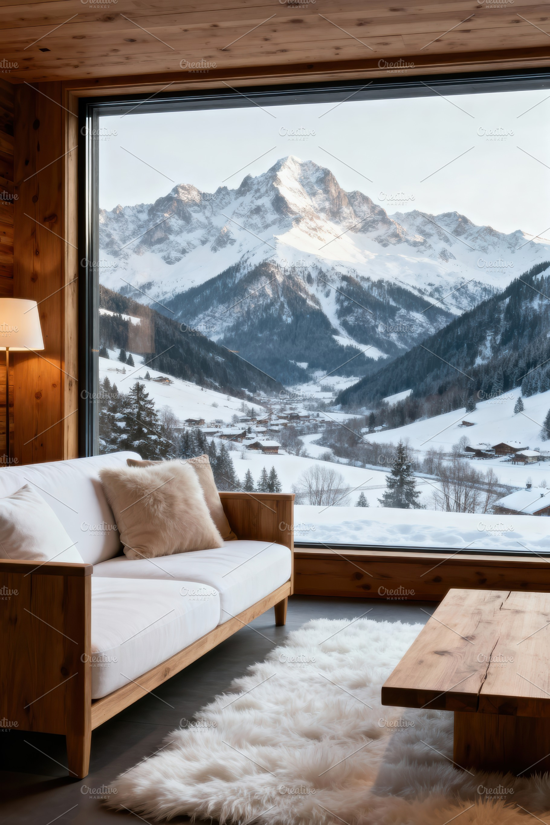 Luxury Alpine Chalet Living Room, an Architecture Photo by Virgo Studio