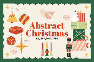 Abstract Christmas Cliparts, Posters