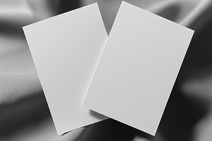 Two blank white business cards presenting branding mockup template on minimalis, a Holiday Photo by Studio ANNA