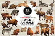 Animals of North America Vector Set, an Animal Illustration by Katerina Peres (Thumbnail 1 of 8)