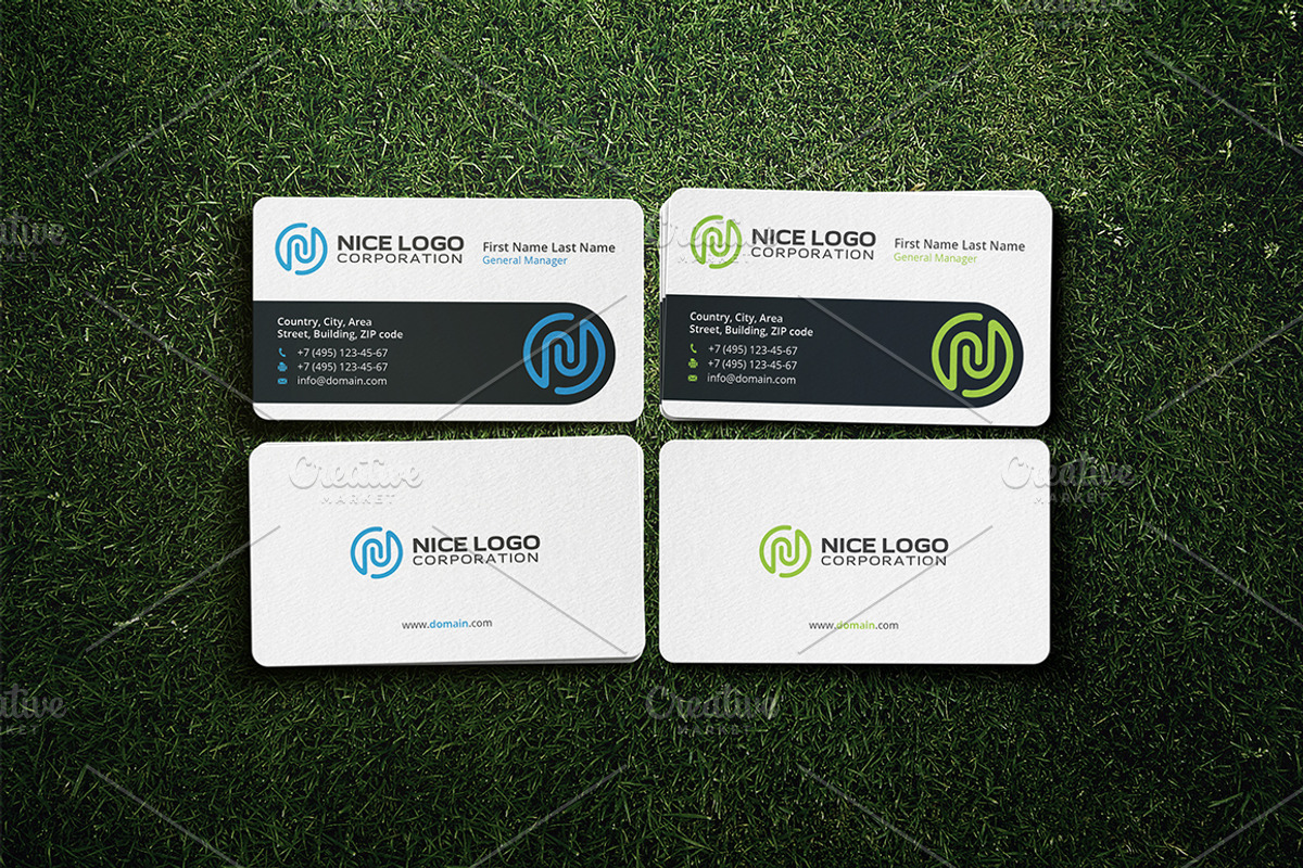 business card with the letter N, a Business Card Template by Indigo Graphic Shop (Photo 1 of 4)
