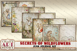 Wildflowers Junk Journal Pages