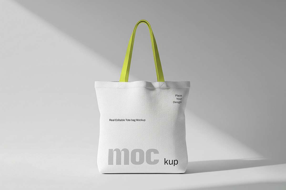 Real Tote Bag Mockup, a Packaging Mockup by PixelWink (Photo 3 of 3)