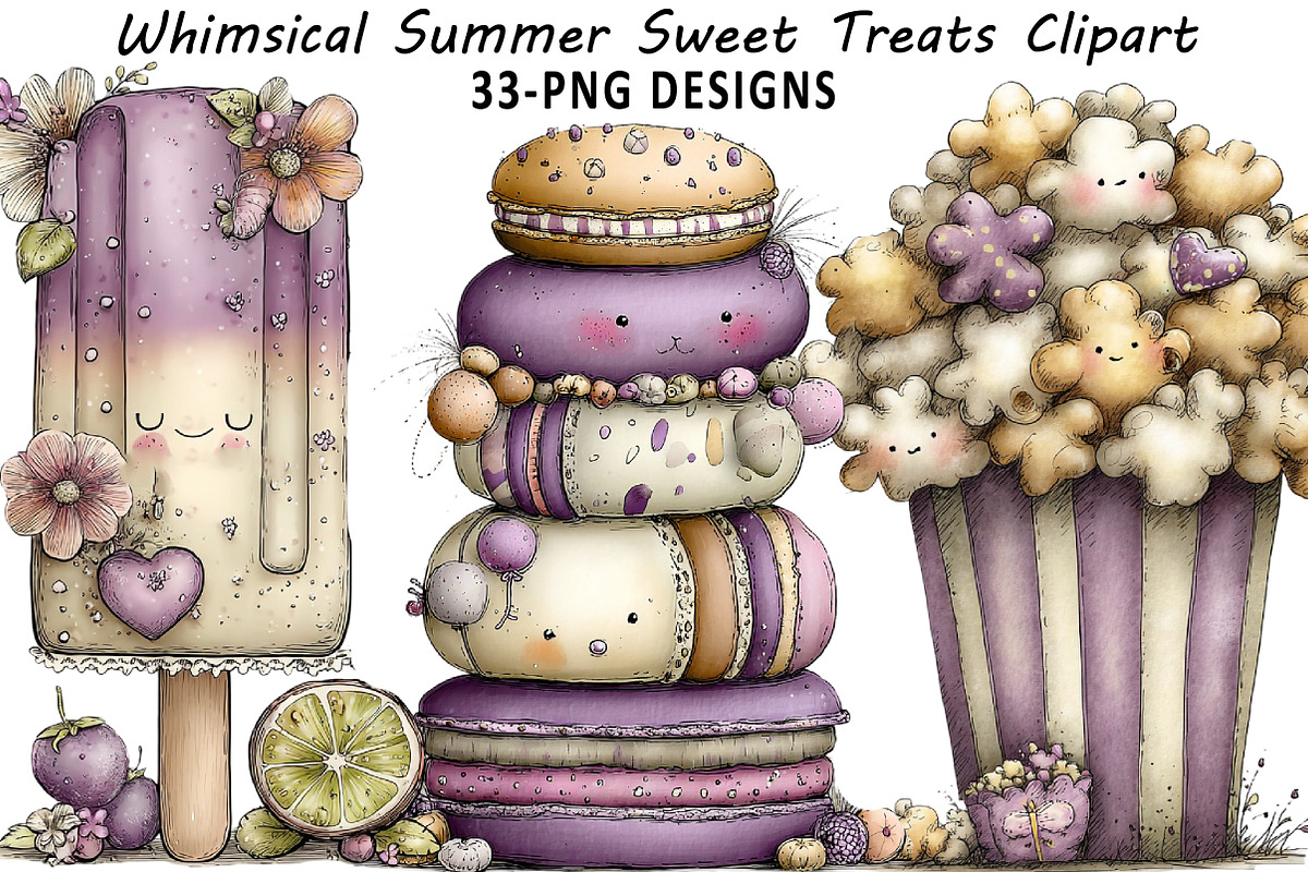 Whimsical Summer Sweet Treats Clipar, an Illustration by Daily.Designs (Photo 1 of 8)